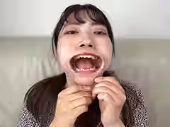 【個人撮影】水月みお 初喉チンコ触り＆舌や八重歯を観察（ペロネ）