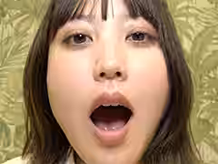 【松原里菜】激カワ美女のとってもレアな歯＆のどちんこ観察！指フェラも！（アドア）